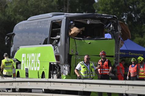 1 dead and 50 injured in a bus crash on a major highway in southeastern Czech Republic